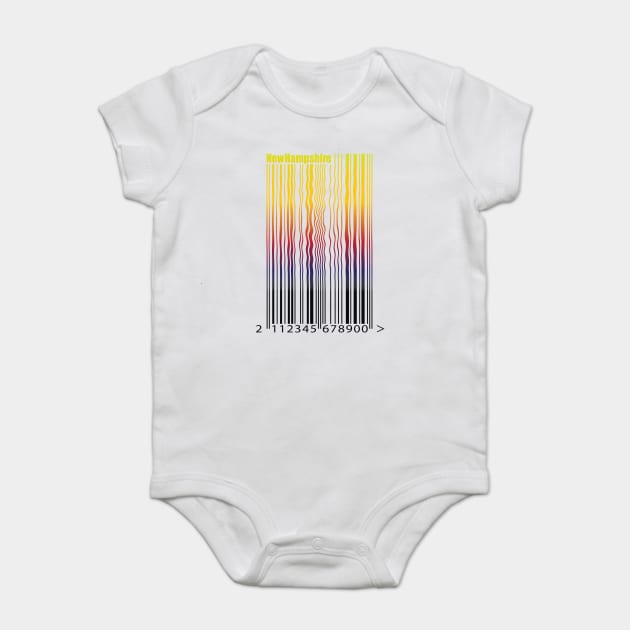 Rainbow barcode Baby Bodysuit by New Hampshire Magazine